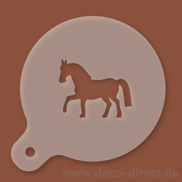 Cappuccino-Schablone Pferd Kunststoff