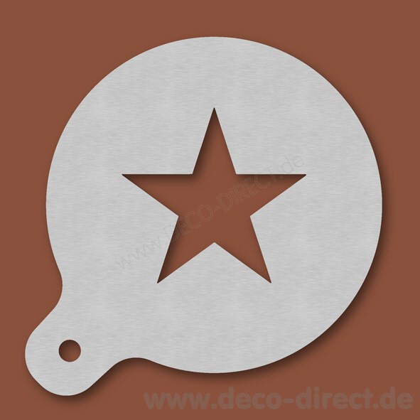 Cappuccino-Schablone Stern Edelstahl