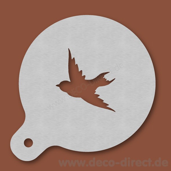 Cappuccino-Schablone Schwalbe Edelstahl