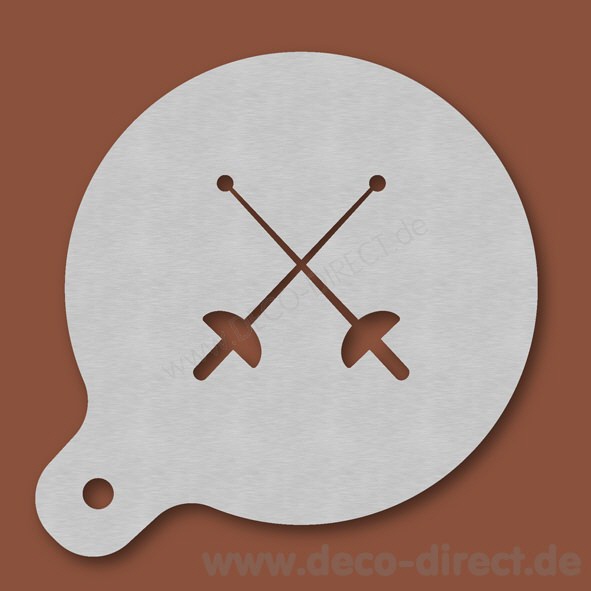 Cappuccino-Schablone Fechten Edelstahl
