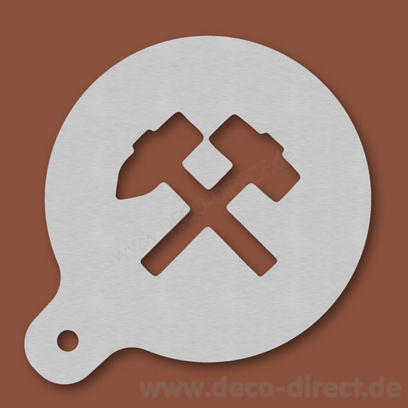 Cappuccino-Schablone Bergbau Edelstahl