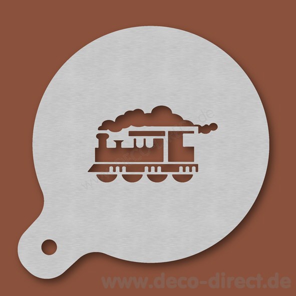 Cappuccino-Schablone Lokomotive Edelstahl