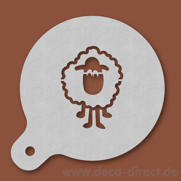Cappuccino-Schablone Schaf Edelstahl