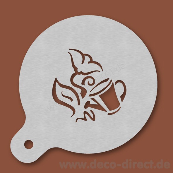 Cappuccino-Schablone Florist Edelstahl