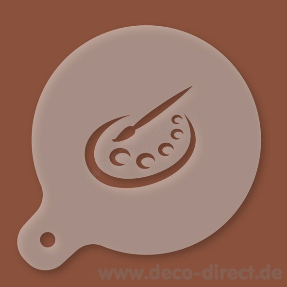 Cappuccino-Schablone Künstler Kunststoff