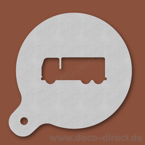 Cappuccino-Schablone Trucker Edelstahl