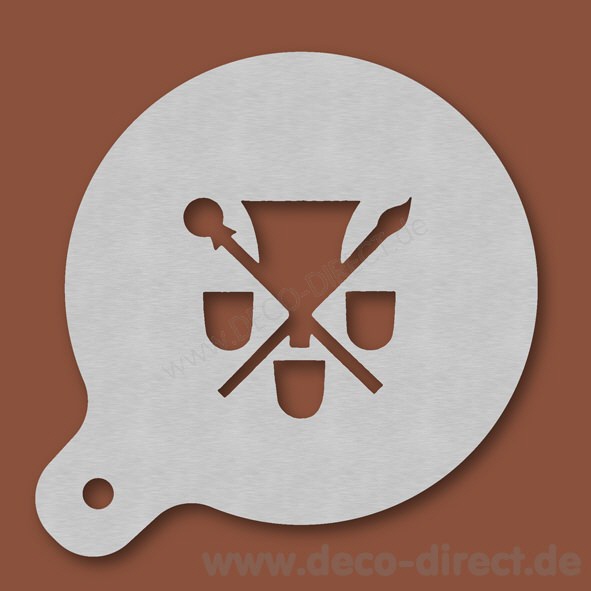 Cappuccino-Schablone Maler Edelstahl