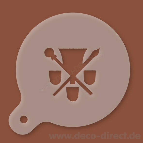 Cappuccino-Schablone Maler Kunststoff