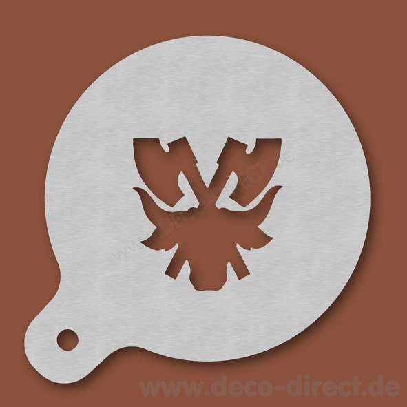 Cappuccino-Schablone Metzger Edelstahl