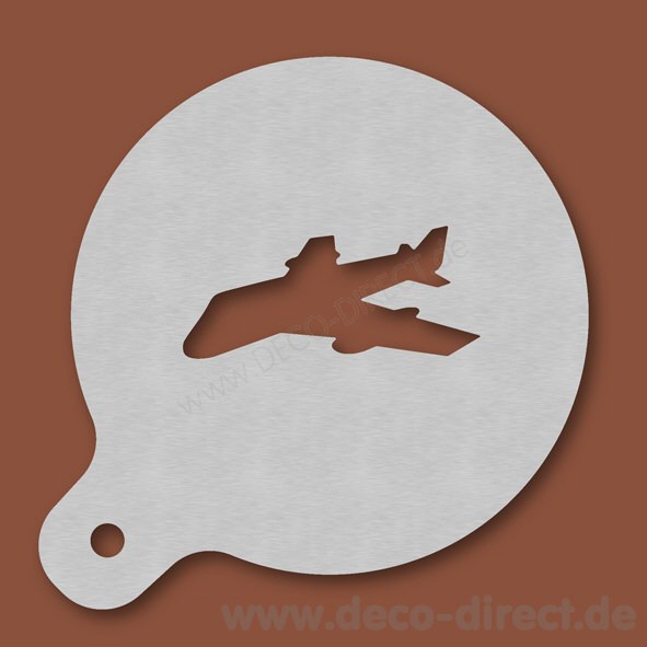 Cappuccino-Schablone Flugzeug Edelstahl
