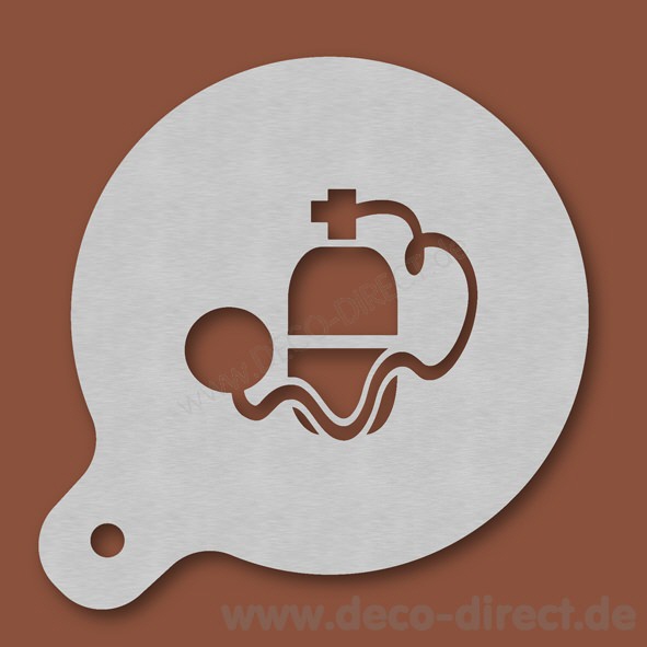 Cappuccino-Schablone Parfum Edelstahl