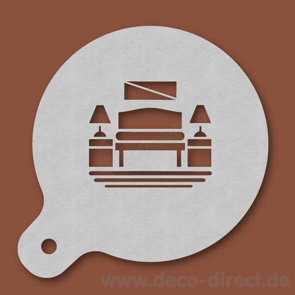 Cappuccino-Schablone Möbel Edelstahl