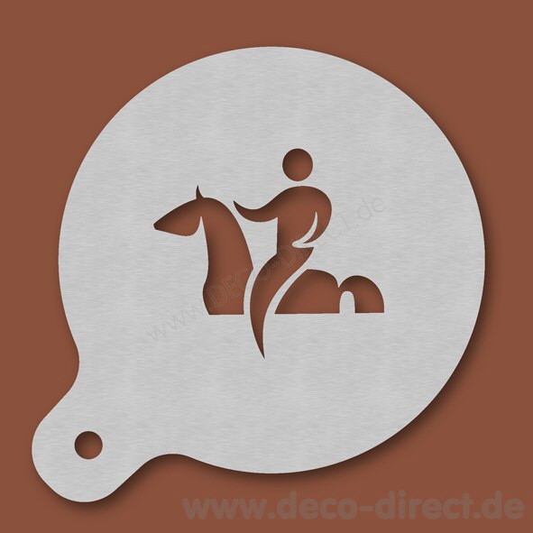 Cappuccino-Schablone Reiter Edelstahl