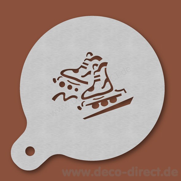 Cappuccino-Schablone Skater Edelstahl