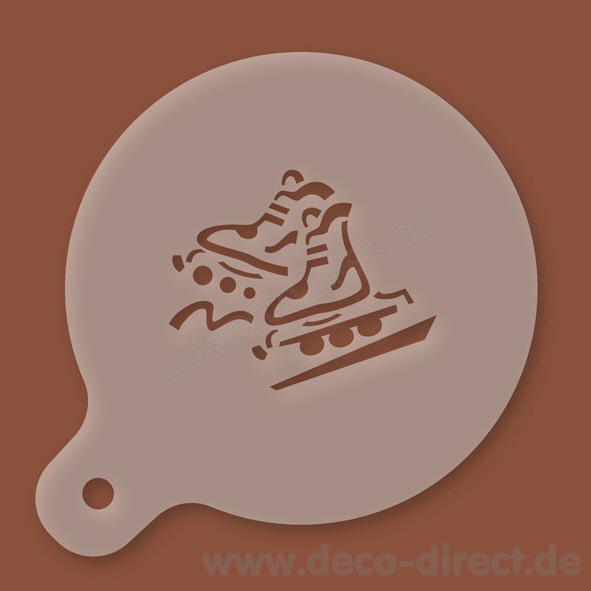 Cappuccino-Schablone Skater Kunststoff