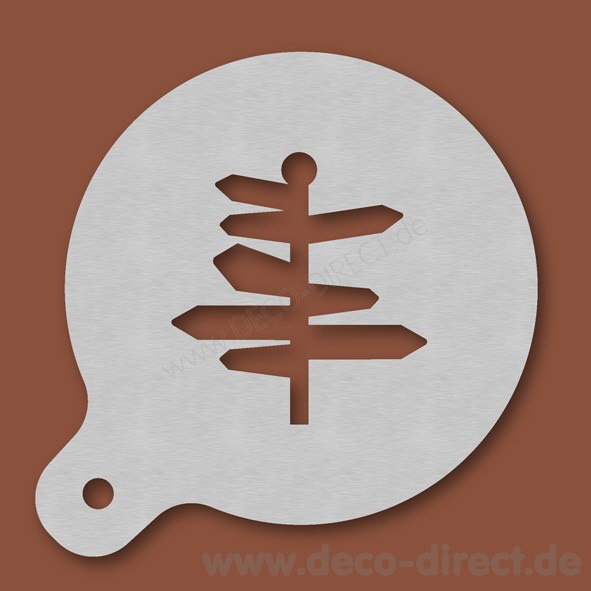 Cappuccino-Schablone Schilder Edelstahl