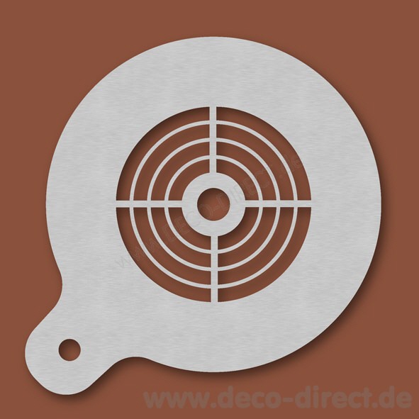 Cappuccino-Schablone Zielscheibe Edelstahl