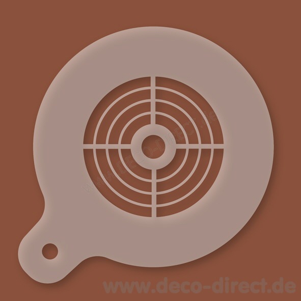 Cappuccino-Schablone Zielscheibe Kunststoff