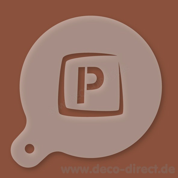 Cappuccino-Schablone Parkplatzschild Kunststoff