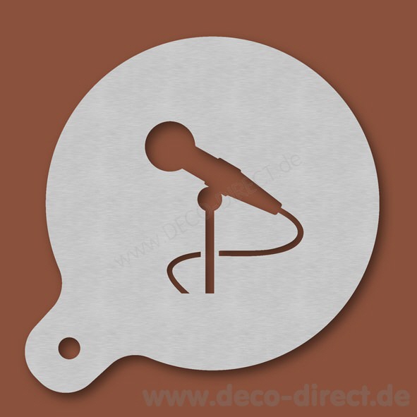 Cappuccino-Schablone Mikrofon Edelstahl