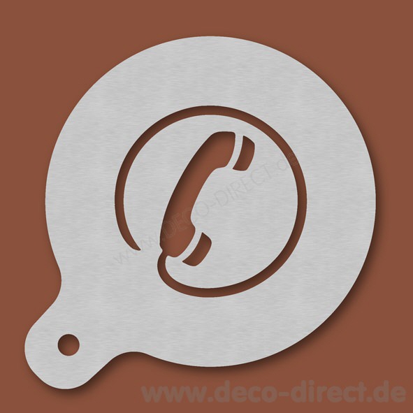 Cappuccino-Schablone Telefonhörer Edelstahl