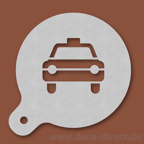 Cappuccino-Schablone Taxi Edelstahl