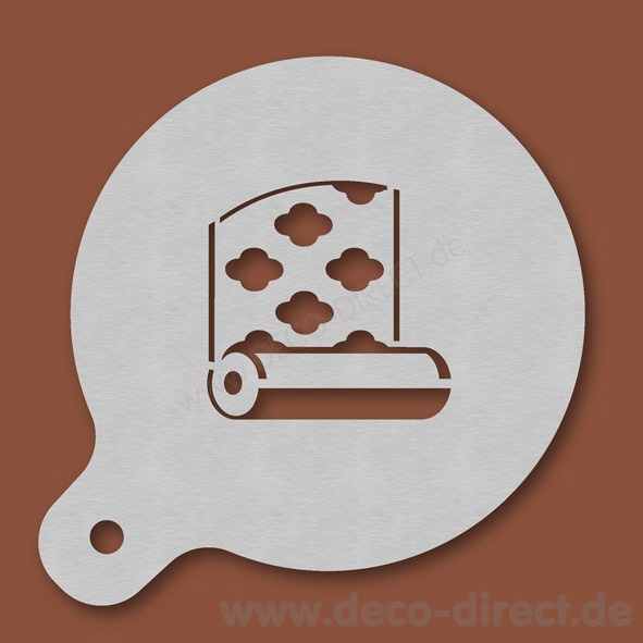 Cappuccino-Schablone Tapete Edelstahl