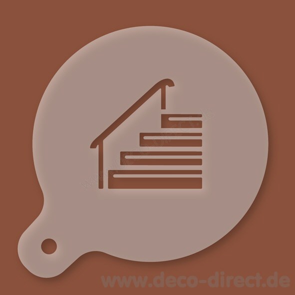 Cappuccino-Schablone Treppe Kunststoff