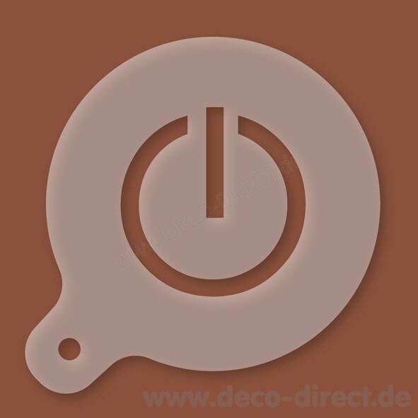Cappuccino-Schablone Power Kunststoff