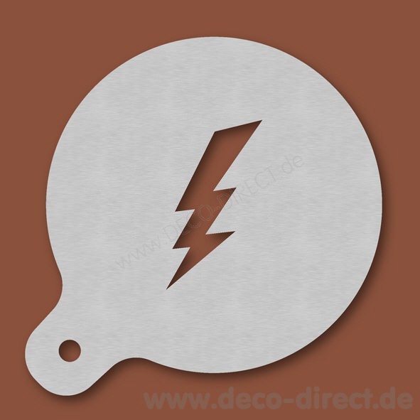 Cappuccino-Schablone Blitz Edelstahl