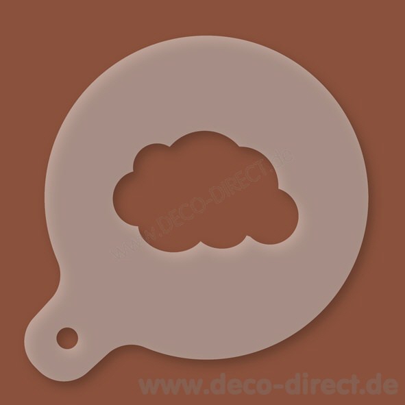 Cappuccino-Schablone Wolke Kunststoff