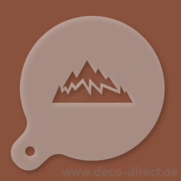 Cappuccino-Schablone Berg Kunststoff