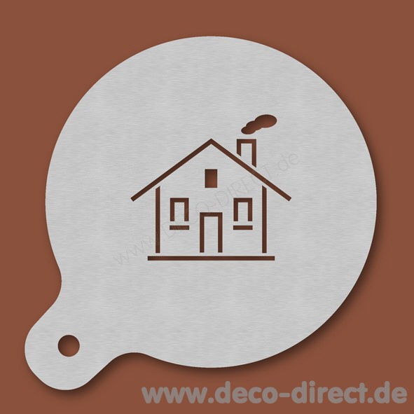Cappuccino-Schablone Haus Edelstahl