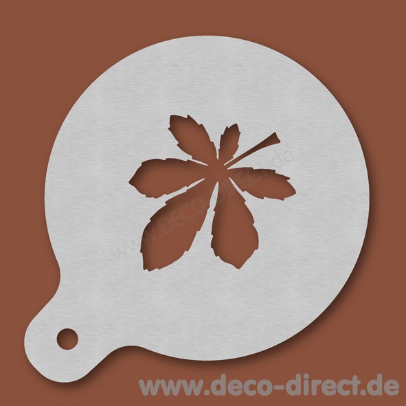 Cappuccino-Schablone Kastanie Edelstahl