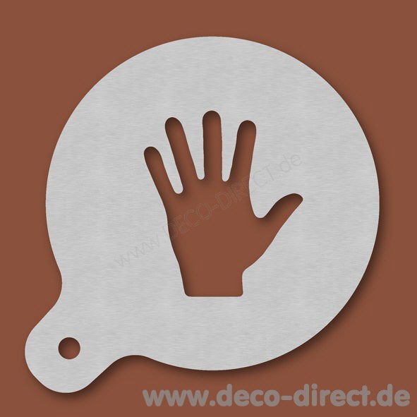 Cappuccino-Schablone Hand Edelstahl