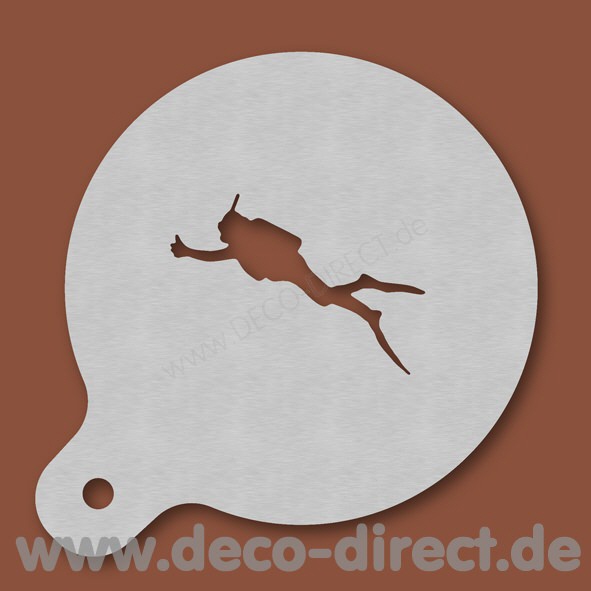 Cappuccino-Schablone Taucher Edelstahl