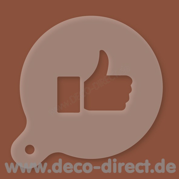 Cappuccino-Schablone Daumen Kunststoff
