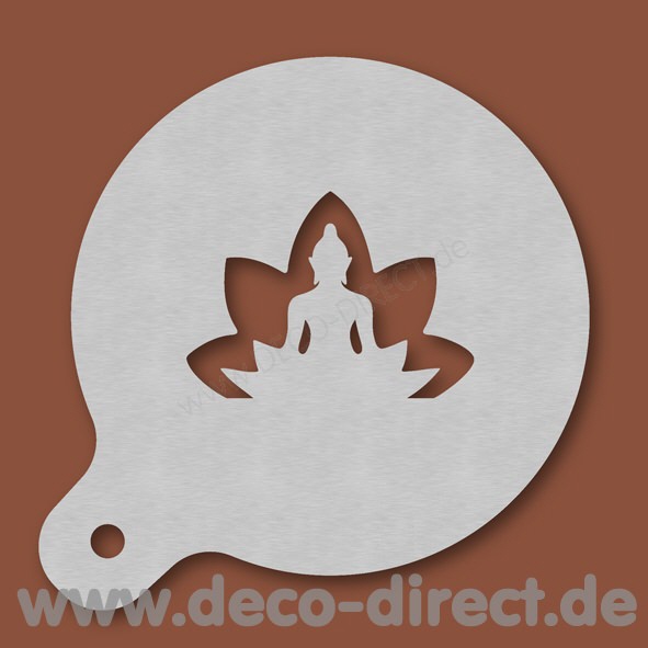 Cappuccino-Schablone Buddha Edelstahl