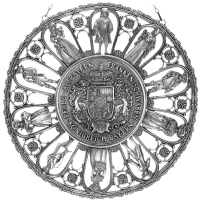 Städtemedaille "Bayern" (Wappen) in Kostümerahmen
