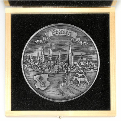 Städtemedaille Bremen aus Zinn