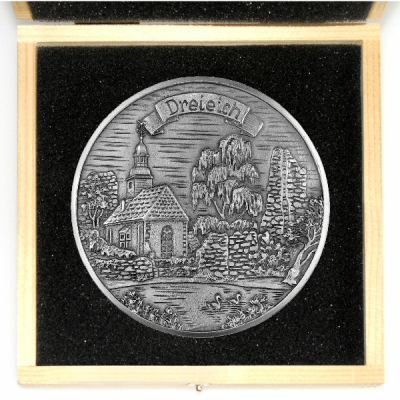 Städtemedaille Dreieich aus Zinn