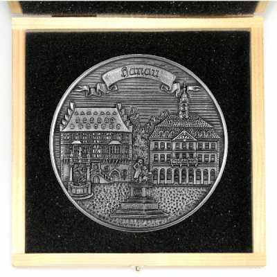Städtemedaille "Hanau" aus Zinn