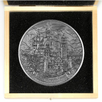Städtemedaille "Neuschwanstein - Füssen" aus Zinn