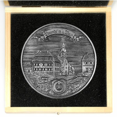 Städtemedaille "Raunheim a. Main" aus Zinn