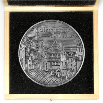 Städtemedaille "Rothenburg o. d. Tauber" (Plönlein) aus Zinn