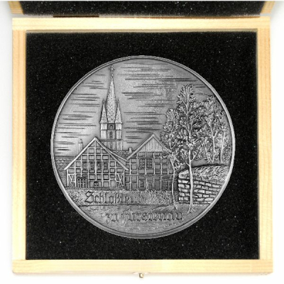 Städtemedaille "Schloßteich zu Fürstenau" aus Zinn