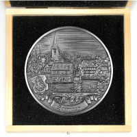 Städtemedaille "Schonach" aus Zinn