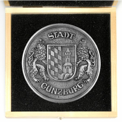 Städtemedaille Stadt Günzburg aus Zinn