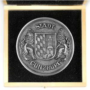 Städtemedaille "Stadt Günzburg" aus Zinn