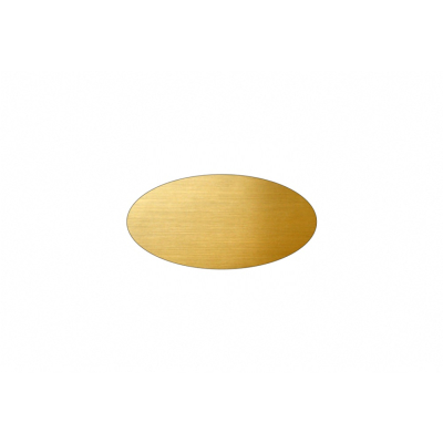 Standardschild oval 60x30 mm goldmetallic